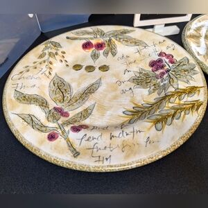 Sorento‎ hand painted collection vintage 11" heavy ceramic dinner plate